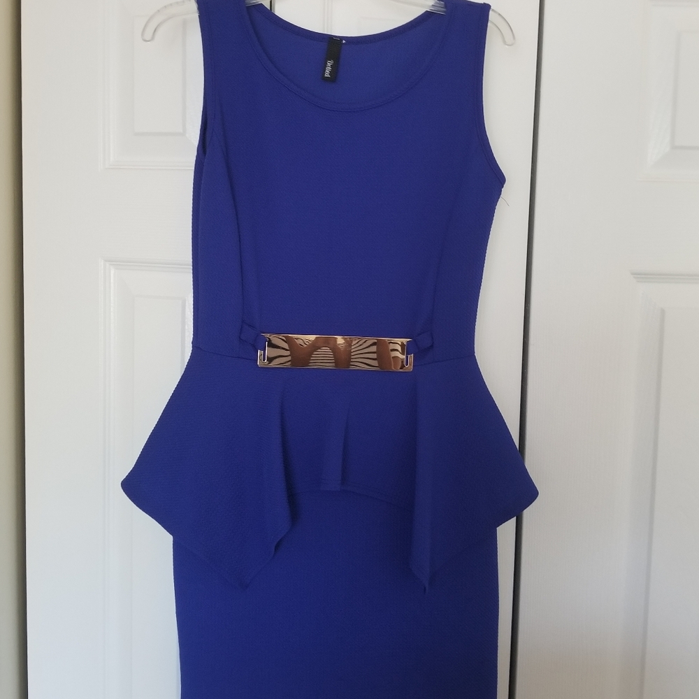 Doited blue Junior dress